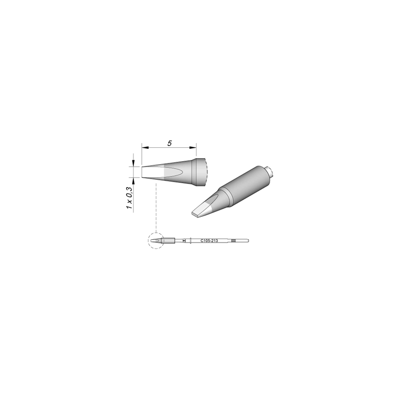 C105-213 Tip Cartridge 1.0 x 0.3mm