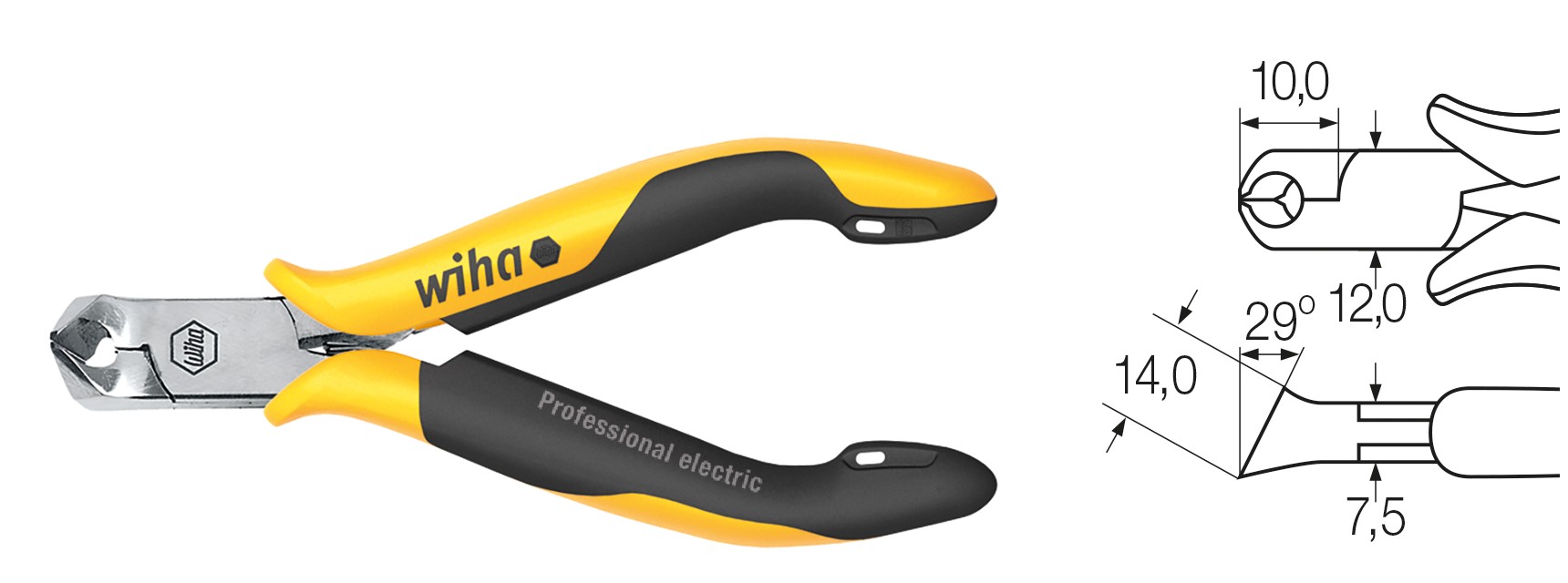 Oblique end cutting nippers Professional ESD