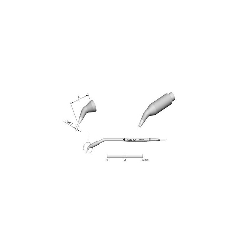 C250-404 Tip cartridge 1.2x0.7mm