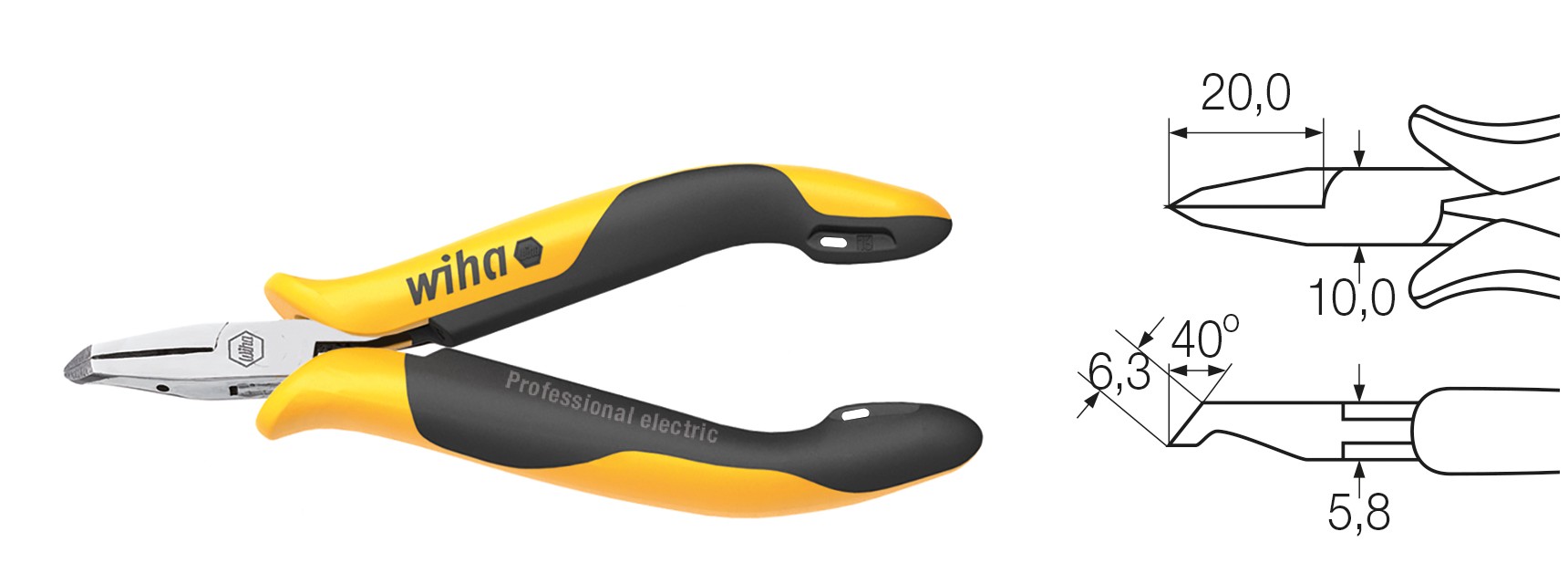 Oblique end cutting nippers Professional ESD