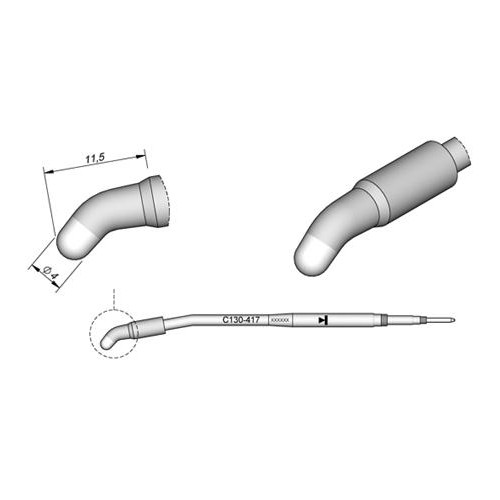 C130-417 Tip cartridge 4mm
