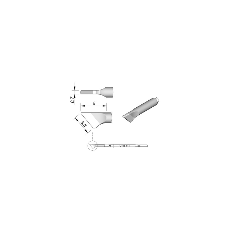 C105-111 Tip Cartridge 3.5 x 0.7mm