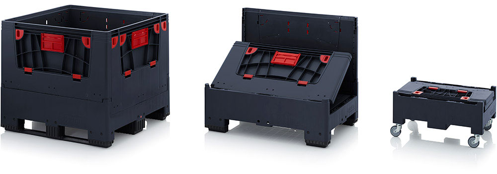 FOLDABLE ESD BIG BOXES WITH 4 OPENING FLAPS